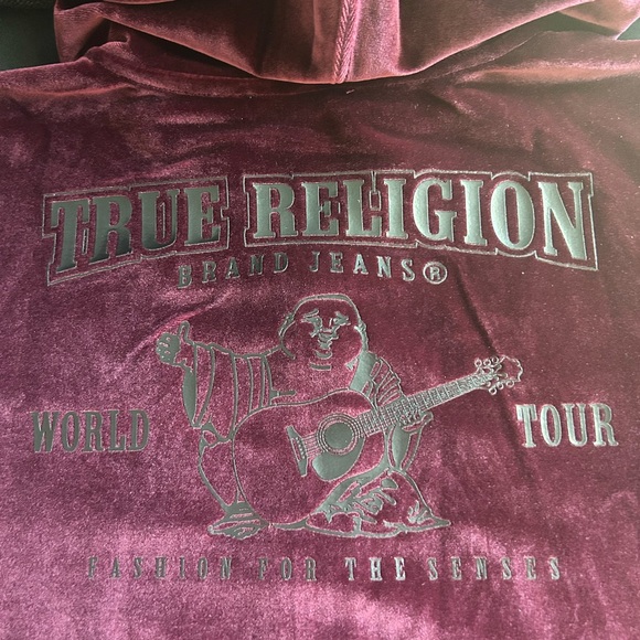 True Religion Other - True Religion Burgundy Velvet Jacket
